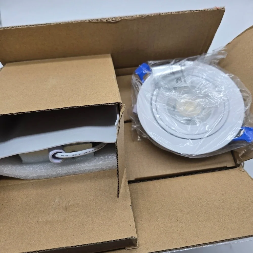 Ensenior 4 Pack 4 Inch LED Gimbal Recessed Light 5CCT Dimmable 900LM White 9W